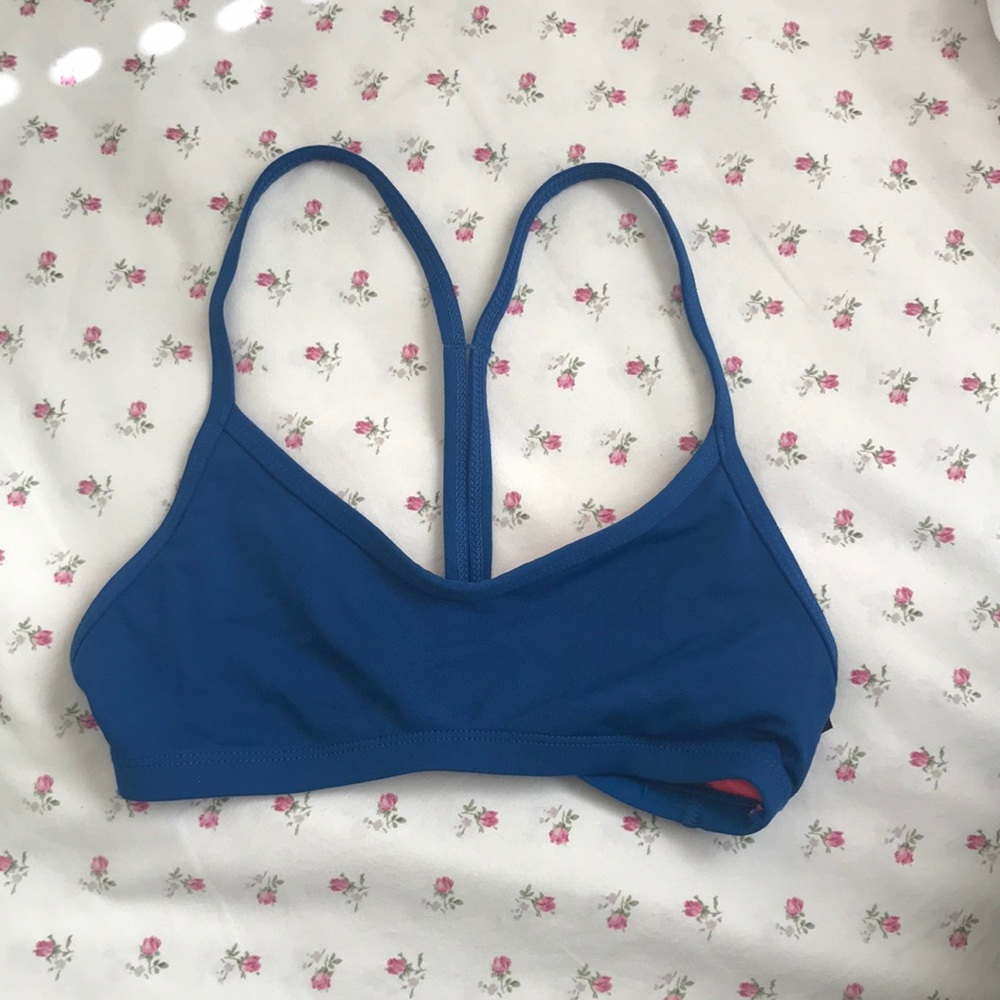 Jolyn Clothing Blue Racerback Bikini Top